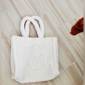 Victoria Secret Sherpa white purse